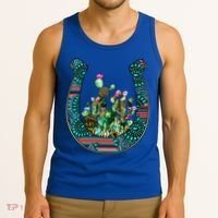Country Western Cactus Sunflower Horseshoe Gift Tank Top thumb 3