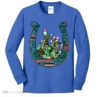 Country Western Cactus Sunflower Horseshoe Gift Kids Long Sleeve Shirt thumb 0