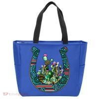 Country Western Cactus Sunflower Horseshoe Gift Tote Bag thumb 0