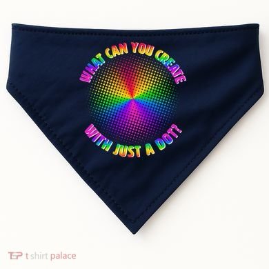 Colorful What Can You Create With Just A Dot USA-Made Doggie Bandana