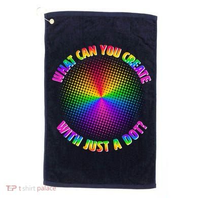Colorful What Can You Create With Just A Dot Golf Towel