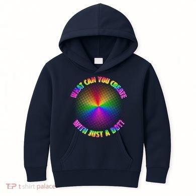 Colorful What Can You Create With Just A Dot Kids Hoodie