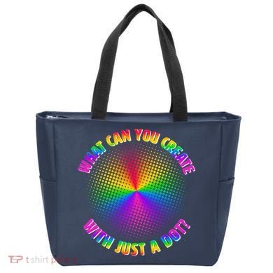Colorful What Can You Create With Just A Dot Tote Bag