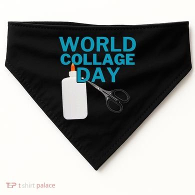 Celebrate World Collage Day USA-Made Doggie Bandana