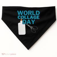 Celebrate World Collage Day USA-Made Doggie Bandana thumb 0