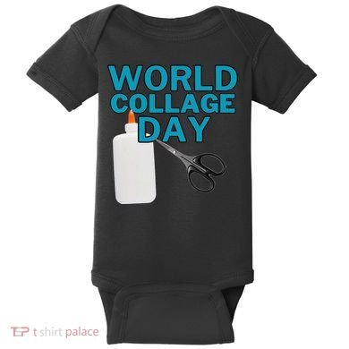 Celebrate World Collage Day Baby Bodysuit