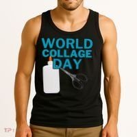 Celebrate World Collage Day Tank Top thumb 3