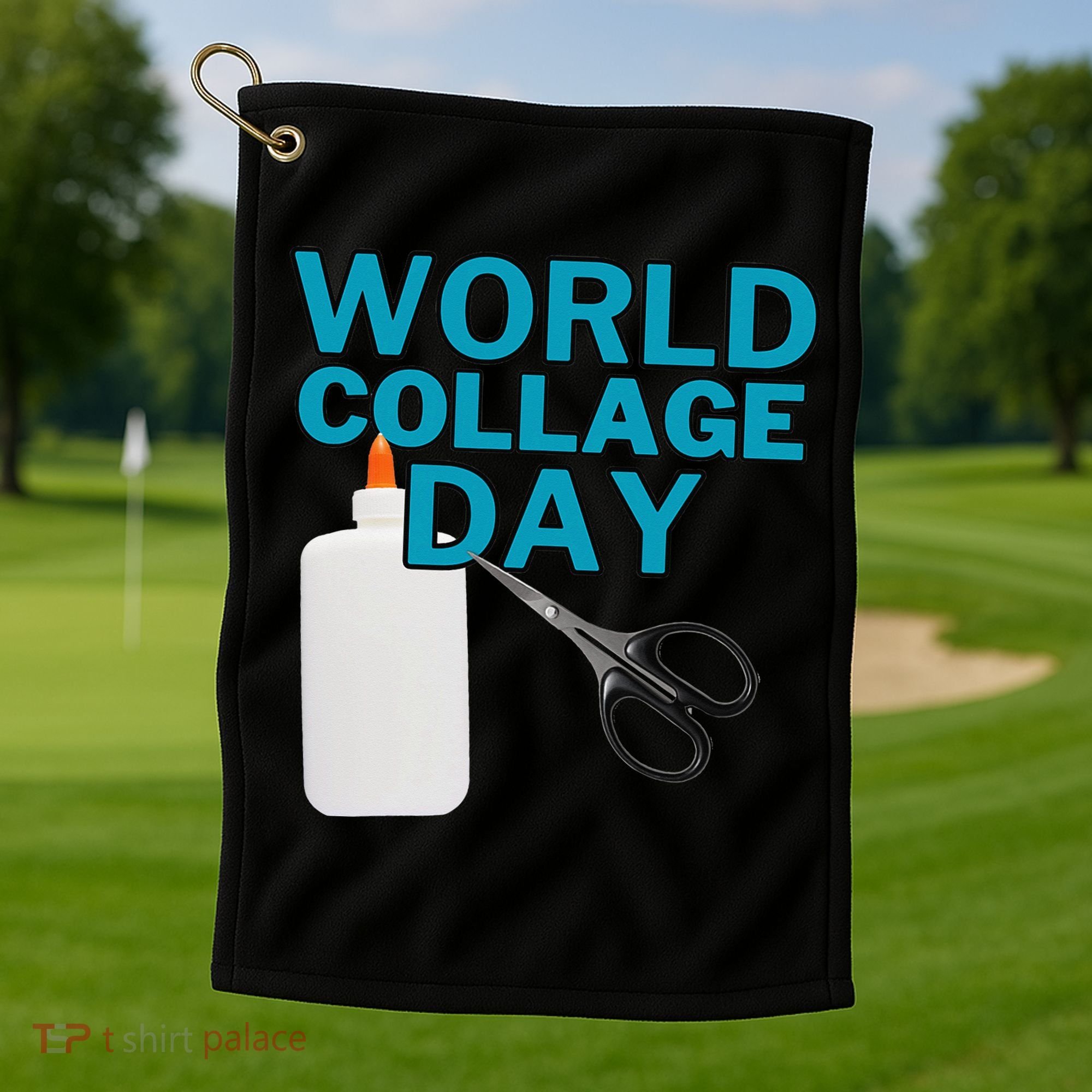 Celebrate World Collage Day Golf Towel