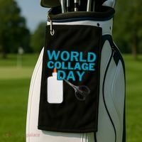 Celebrate World Collage Day Golf Towel thumb 2