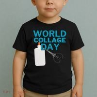 Celebrate World Collage Day Toddler T-Shirt thumb 2