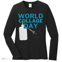 Celebrate World Collage Day Women's Long Sleeve Shirt thumb 0
