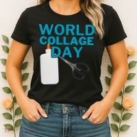 Celebrate World Collage Day Women's T-Shirt thumb 2