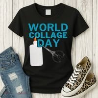 Celebrate World Collage Day Women's T-Shirt thumb 3