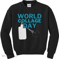 Celebrate World Collage Day Kids Sweatshirt thumb 0