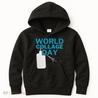 Celebrate World Collage Day Kids Hoodie thumb 0