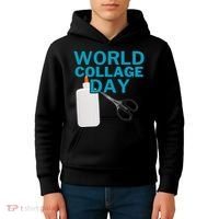 Celebrate World Collage Day Kids Hoodie thumb 4