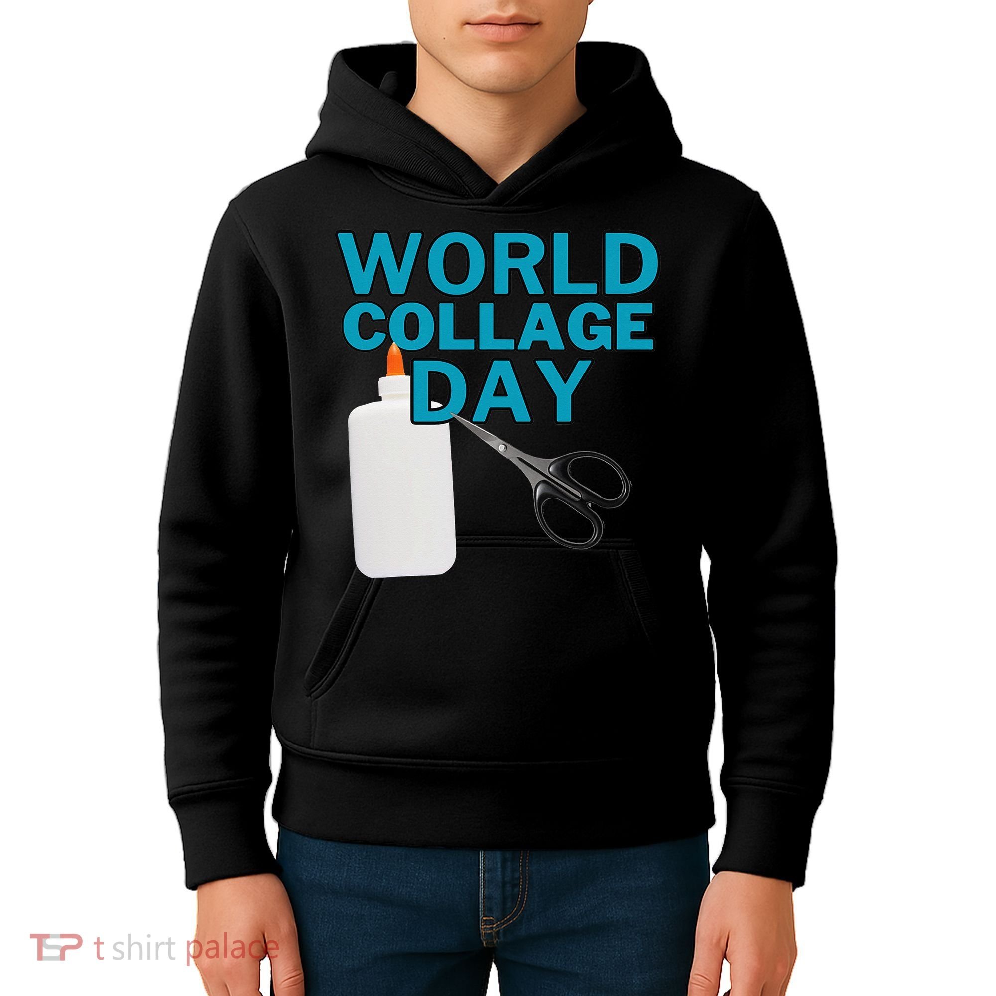 Celebrate World Collage Day Kids Hoodie