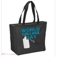 Celebrate World Collage Day Tote Bag thumb 2