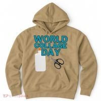 Celebrate World Collage Day Hoodie thumb 0