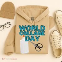 Celebrate World Collage Day Hoodie thumb 4