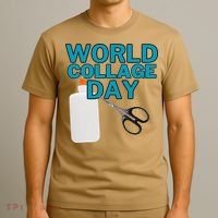Celebrate World Collage Day T-Shirt thumb 3