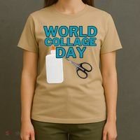 Celebrate World Collage Day T-Shirt thumb 4