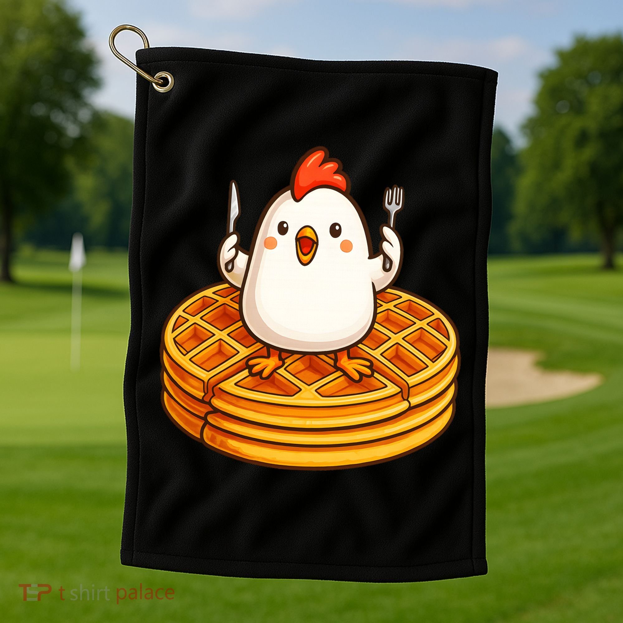 Chicken & Waffles Golf Towel