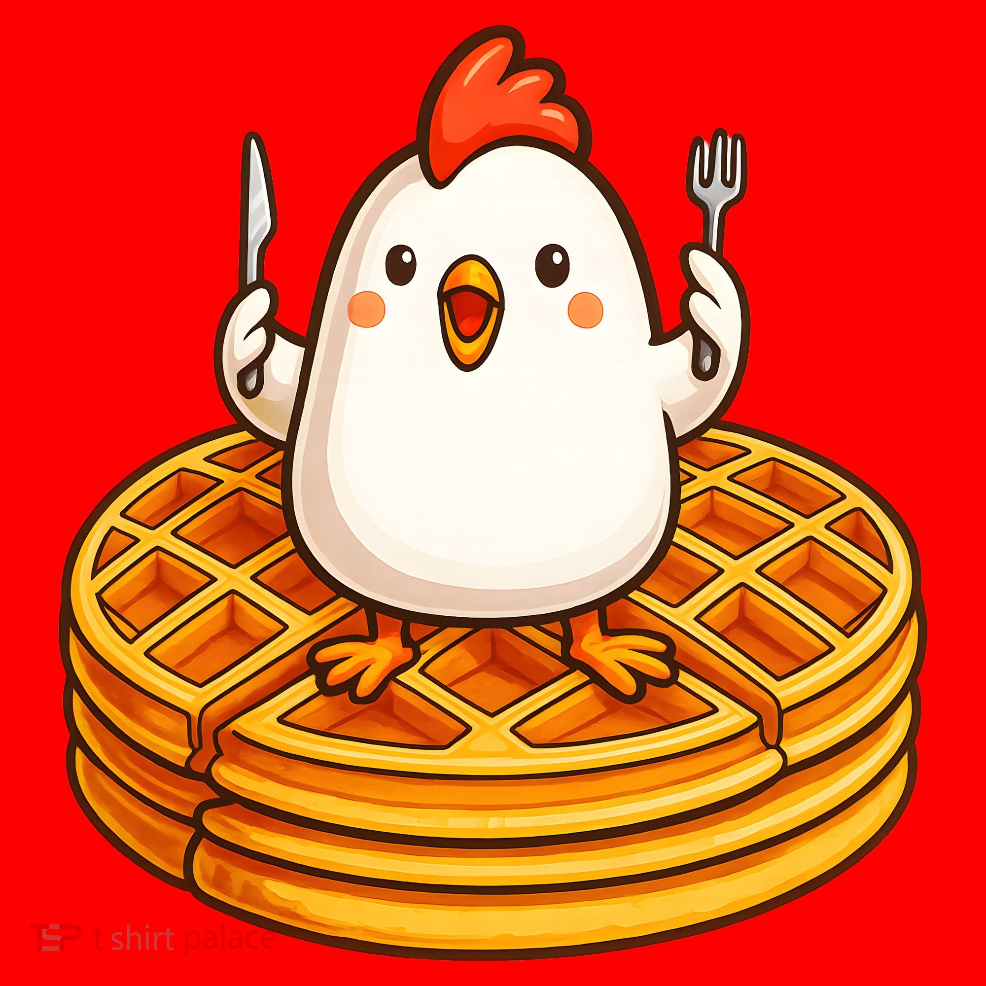 Chicken & Waffles Santa Hat