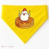 Chicken & Waffles USA-Made Doggie Bandana thumb 0