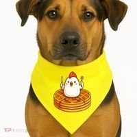 Chicken & Waffles USA-Made Doggie Bandana thumb 1