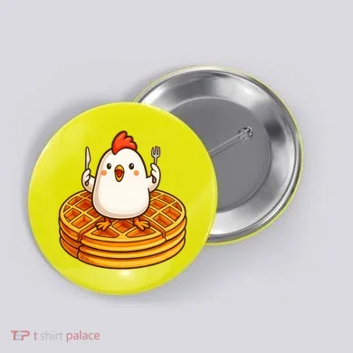 Chicken & Waffles Button