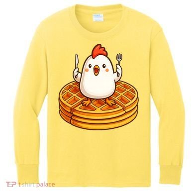 Chicken & Waffles Kids Long Sleeve Shirt