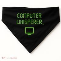 Computer Whisperer Cool Gift Tech Support Nerds Geeks Funny It Cute Gift USA-Made Doggie Bandana thumb 0