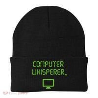 Computer Whisperer Cool Gift Tech Support Nerds Geeks Funny It Cute Gift Beanie thumb 0