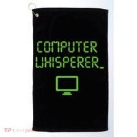 Computer Whisperer Cool Gift Tech Support Nerds Geeks Funny It Cute Gift Golf Towel thumb 0