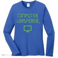 Computer Whisperer Cool Gift Tech Support Nerds Geeks Funny It Cute Gift Women's Long Sleeve Shirt thumb 0