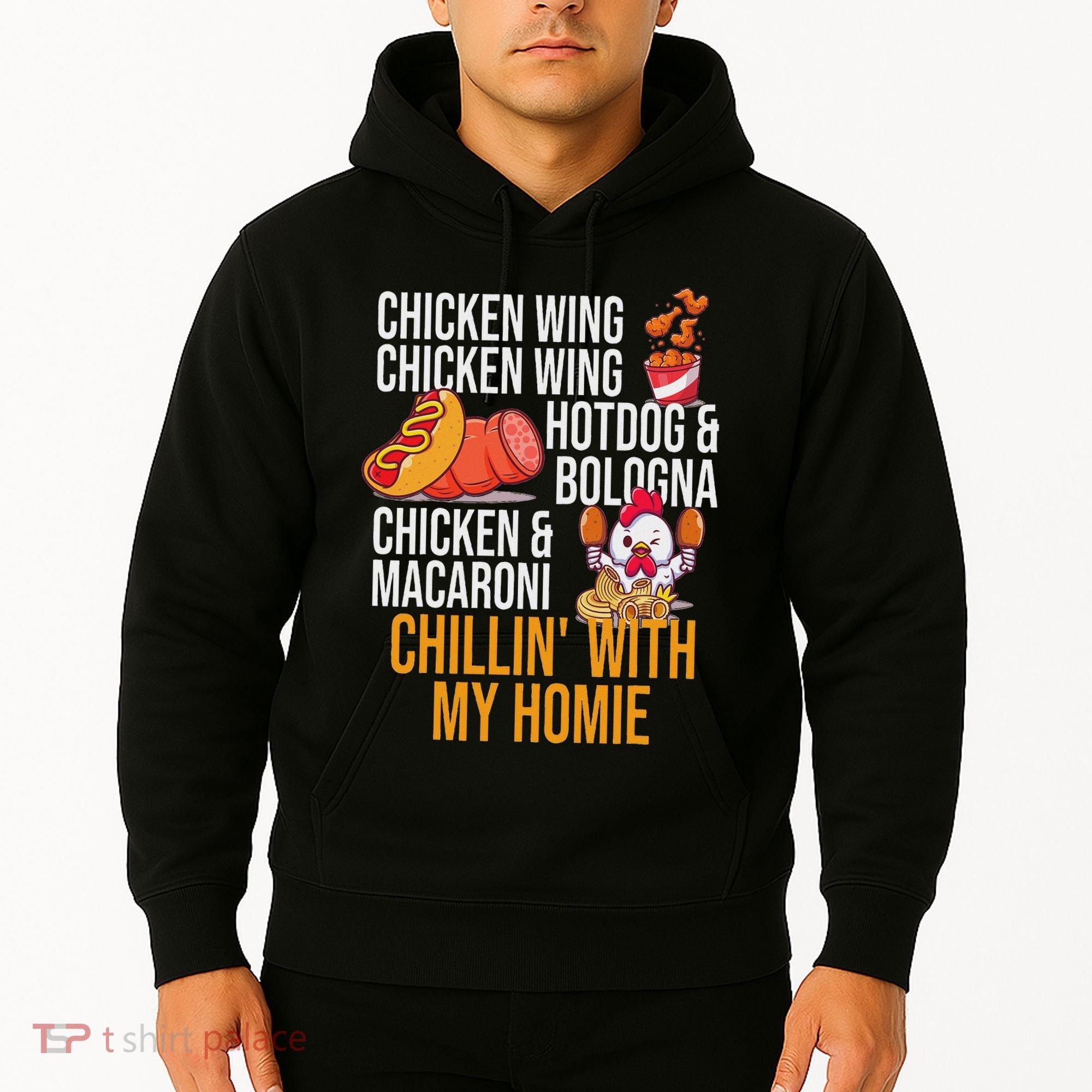 Chicken Wing Chicken Wing Hot Dog And Bologna Hoodie