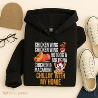 Chicken Wing Chicken Wing Hot Dog And Bologna Hoodie thumb 4