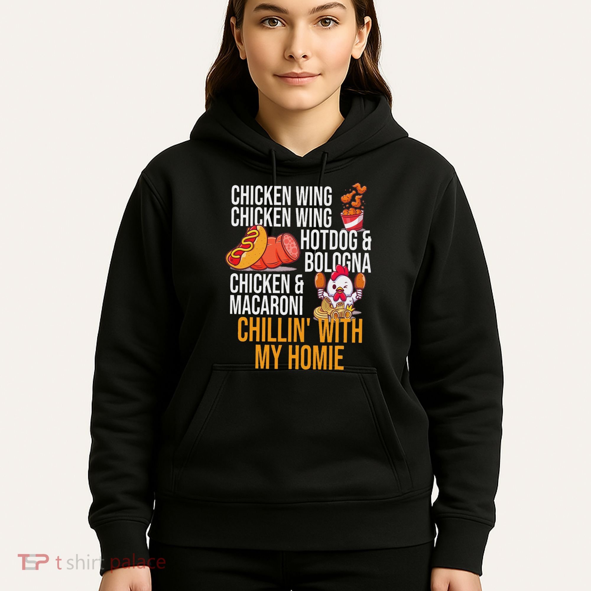Chicken Wing Chicken Wing Hot Dog And Bologna Hoodie