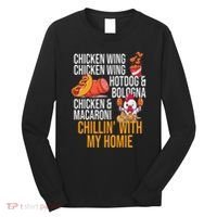 Chicken Wing Chicken Wing Hot Dog And Bologna Long Sleeve Shirt thumb 0
