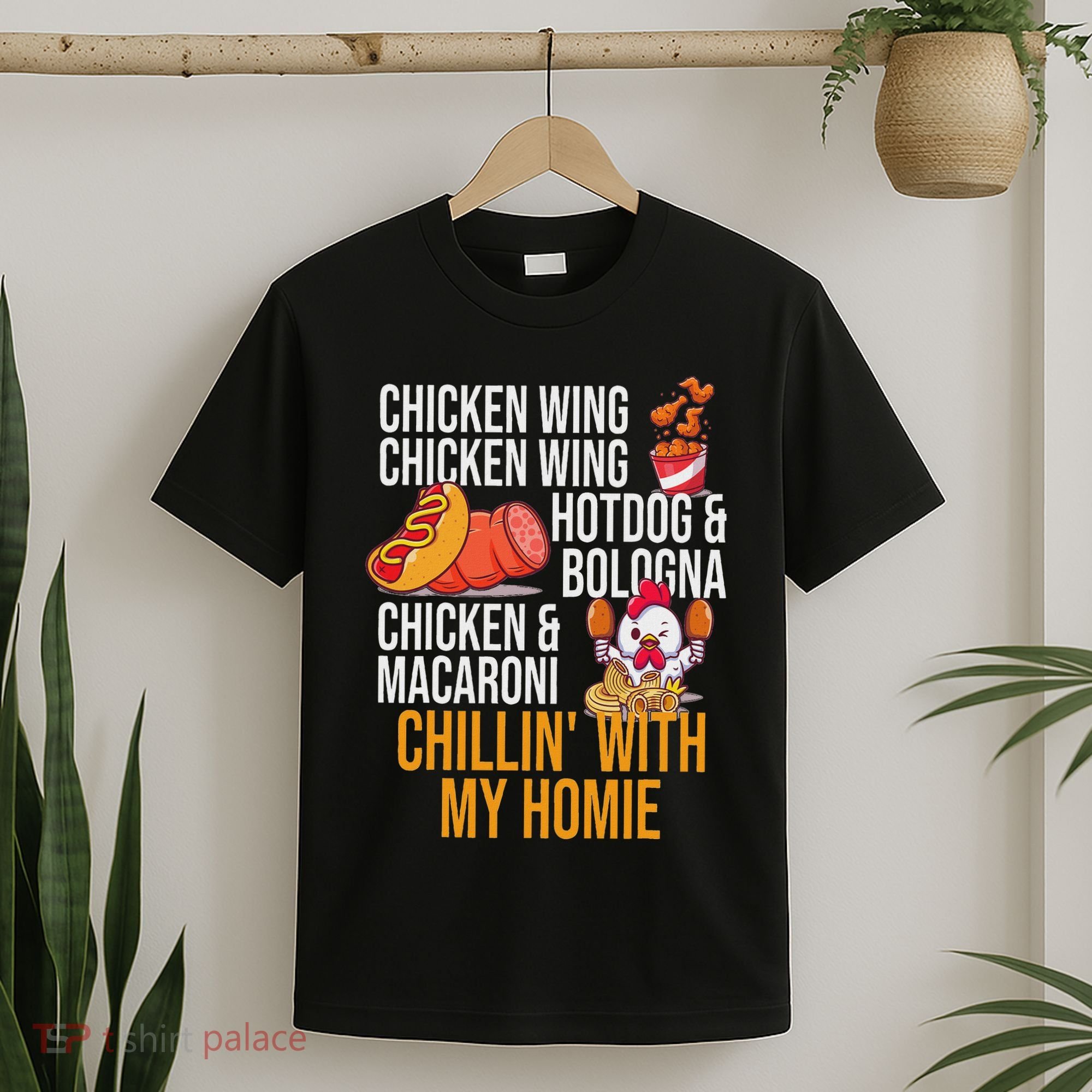 Chicken Wing Chicken Wing Hot Dog And Bologna T-Shirt