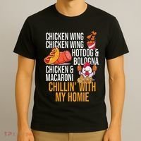 Chicken Wing Chicken Wing Hot Dog And Bologna T-Shirt thumb 3