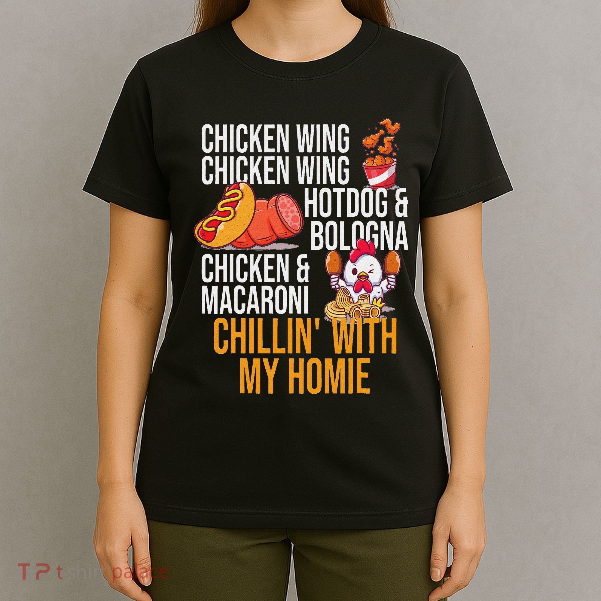 Chicken Wing Chicken Wing Hot Dog And Bologna T-Shirt