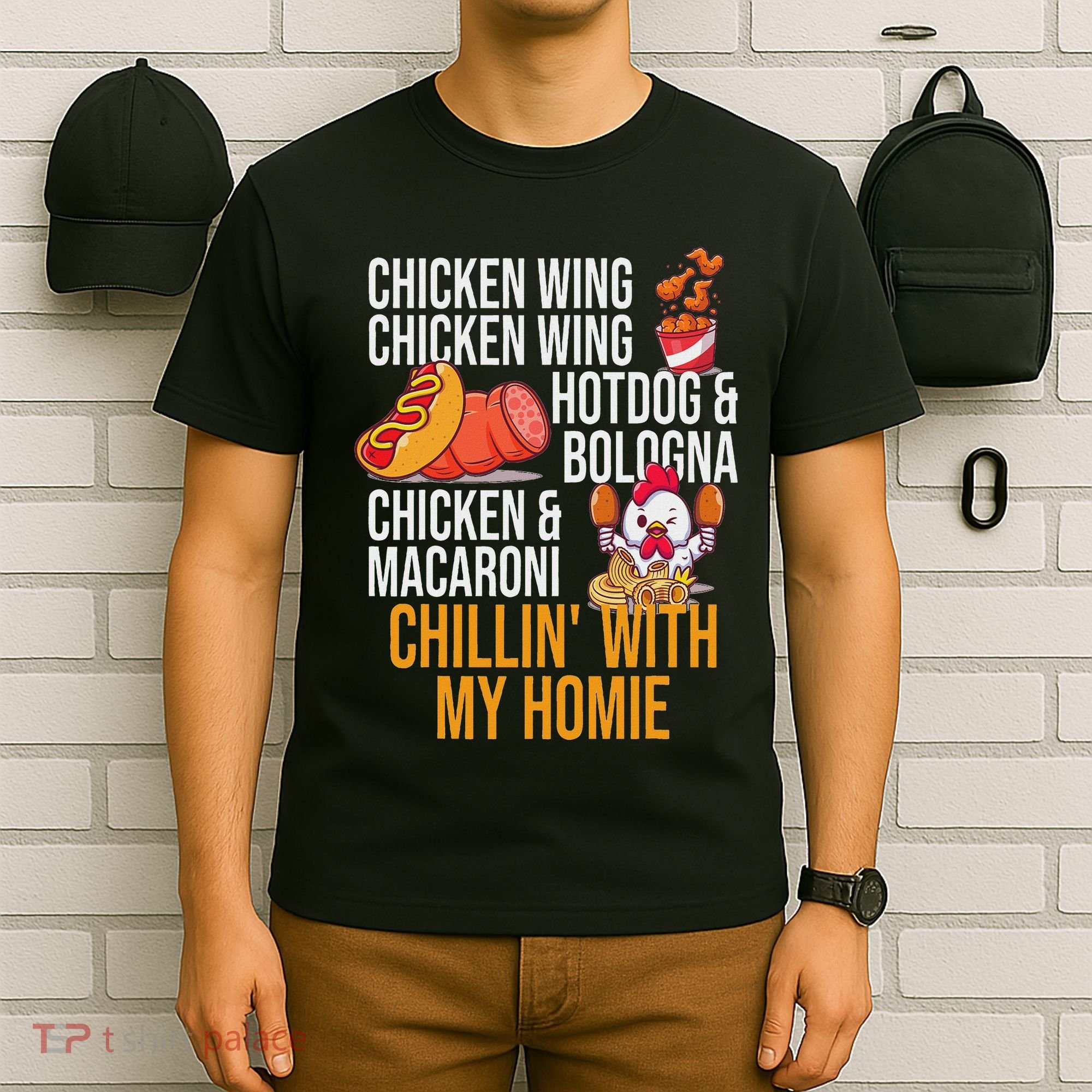 Chicken Wing Chicken Wing Hot Dog And Bologna T-Shirt