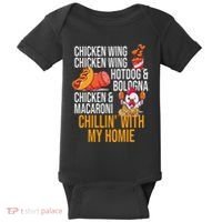 Chicken Wing Chicken Wing Hot Dog And Bologna Baby Bodysuit thumb 0