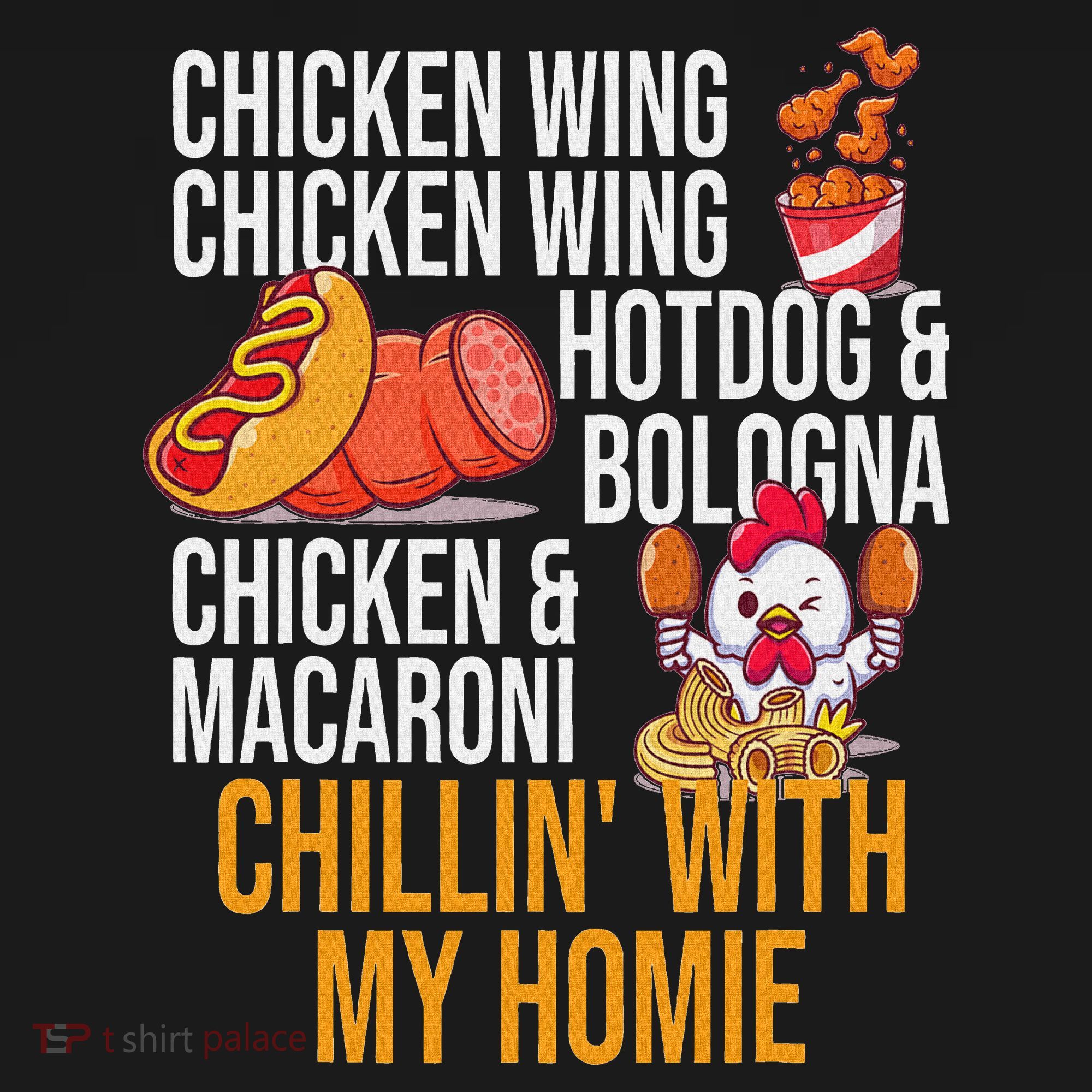 Chicken Wing Chicken Wing Hot Dog And Bologna Baby Bodysuit