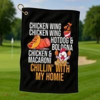 Chicken Wing Chicken Wing Hot Dog And Bologna Golf Towel thumb 1