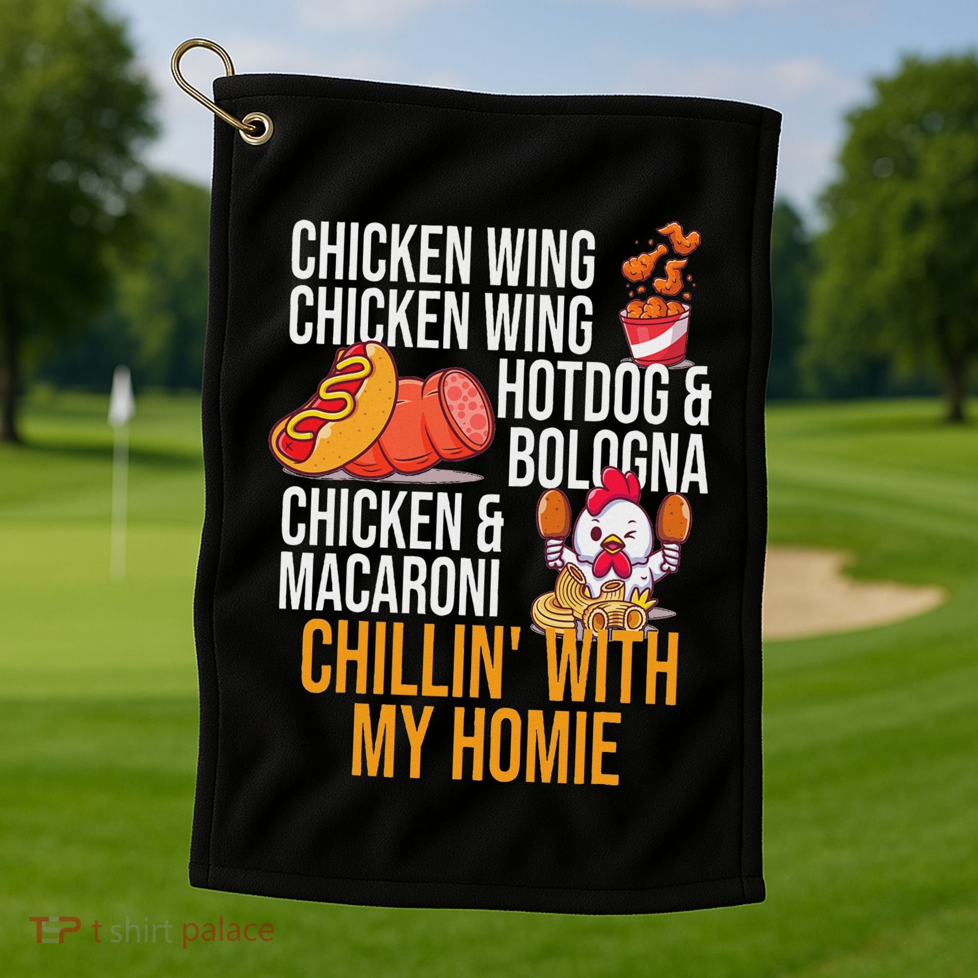 Chicken Wing Chicken Wing Hot Dog And Bologna Golf Towel