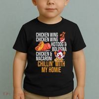 Chicken Wing Chicken Wing Hot Dog And Bologna Toddler T-Shirt thumb 2