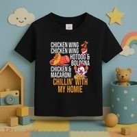 Chicken Wing Chicken Wing Hot Dog And Bologna Toddler T-Shirt thumb 3